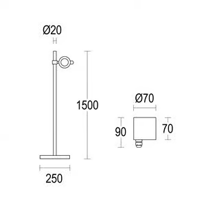 MEGASEGNO P PLUG & PLAY - LED adjustable aluminium floor lamp by Ghidini Lighting - view 3